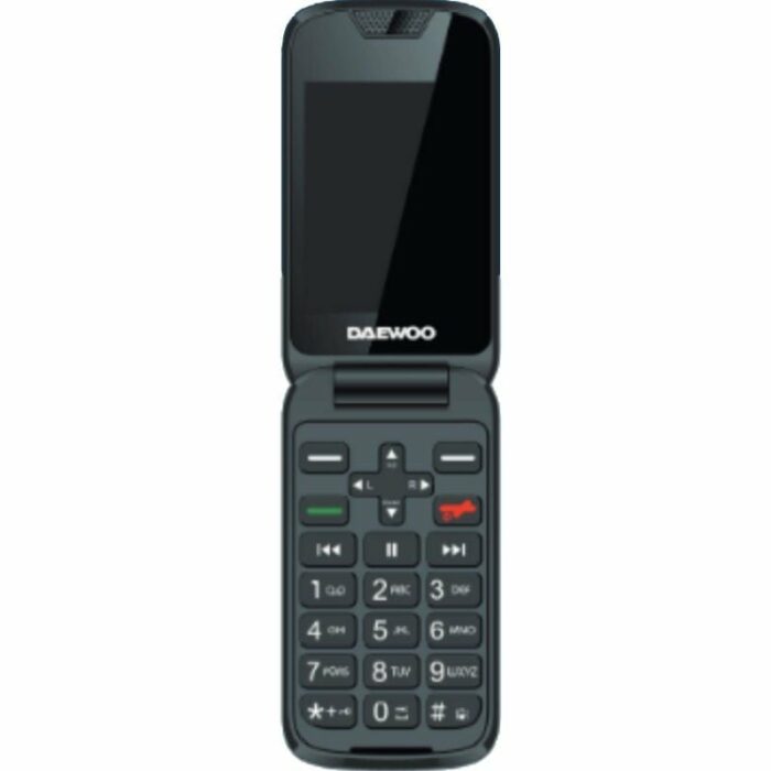 Teléfono Móvil Daewoo DW8002BK para Personas Mayores/ Negro