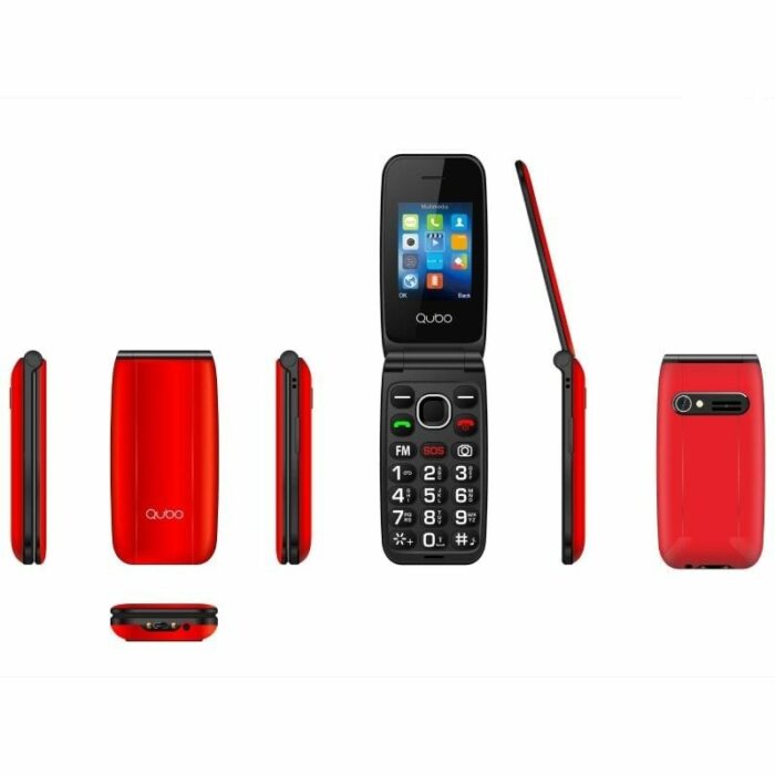 Teléfono Móvil Qubo NEONW-SOS para Personas Mayores/ Rojo - Imagen 2