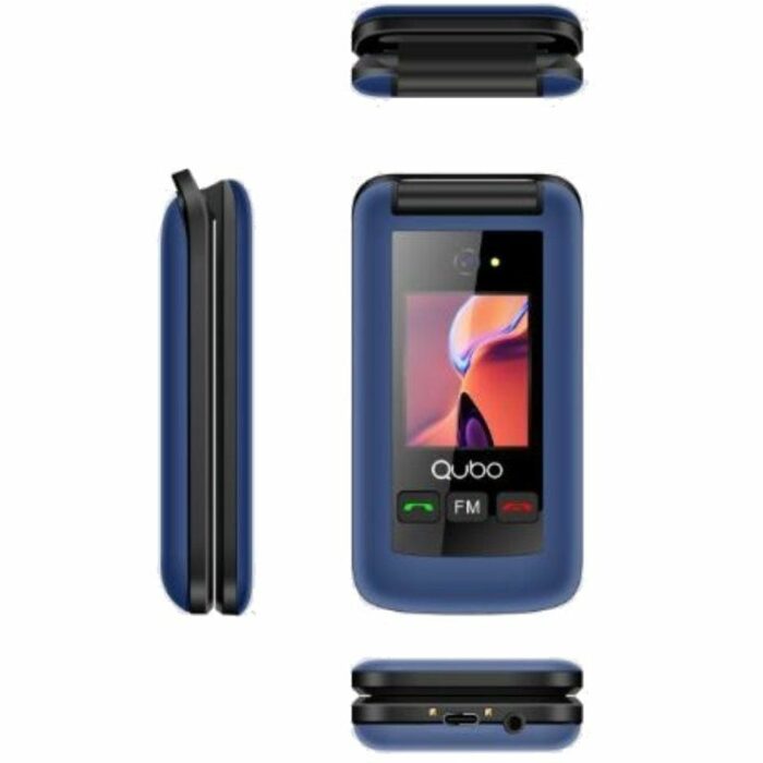 Teléfono Móvil Qubo X-247 4G para Personas Mayores/ Negro y Azul - Imagen 2