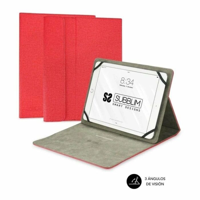 Funda Subblim Clever Stand para Tablets de 9"-10.1"/ Roja