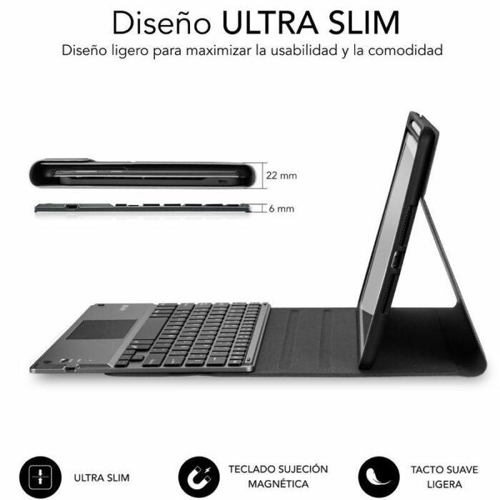 Funda con Teclado Subblim KeyTab Pro BT para Tablet iPad 10.9" 10a Gen/ Negra - Imagen 2