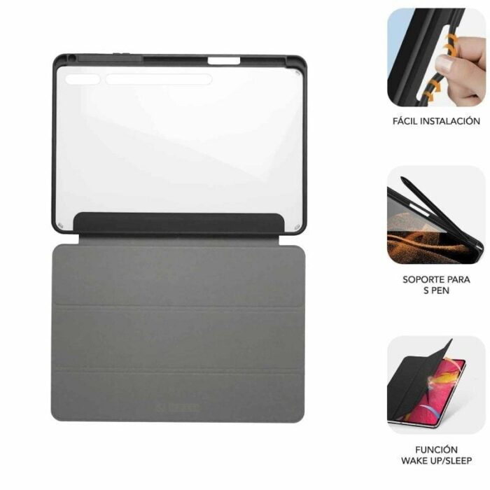 Funda Subblim Clear Shock para Tablet Samsung S9+/ FE 12.4"/ Negra - Imagen 2