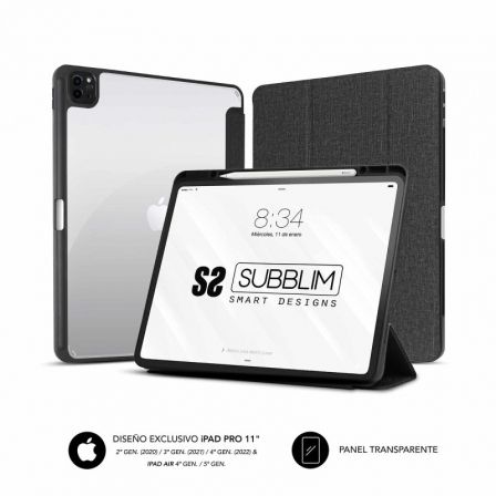 Funda subblim clear shock para tablet ipad pro 11" 2020-2022/ negra