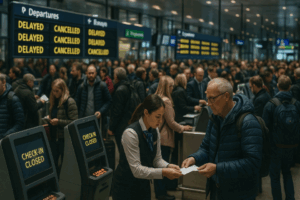 caos en aeropuerto