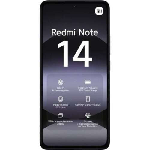 Smartphone Xiaomi Redmi Note 14 8GB/ 256GB/ 6.67"/ Negro