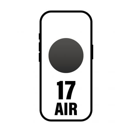 Smartphone Apple iPhone 17 Air/ 256GB/ 6.5"/ Negro Espacial