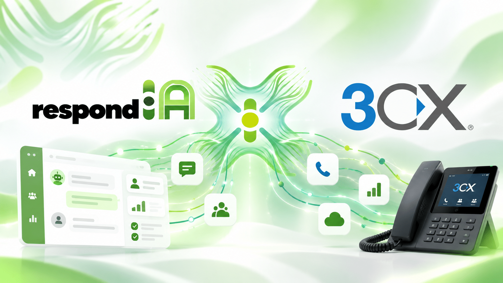 Integración de RespondIA con la centralita 3CX para automatizar llamadas y conectar con el CRM mediante inteligencia artificial